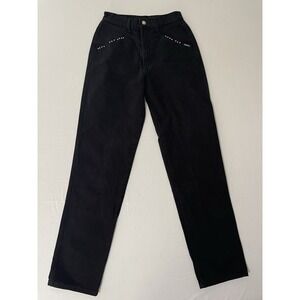 Vtg Rockies Rocky Mountain Jeans Black Denim Bareback Womens 11/1 XL